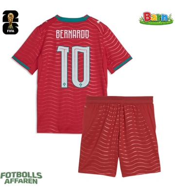 Portugal Bernardo Silva #10 Hemmaställ Barn VM 2026 Kortärmad (+ Korta byxor)